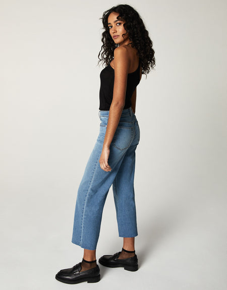 GRETA Mid-Rise Cropped Wide Leg in Larchmont