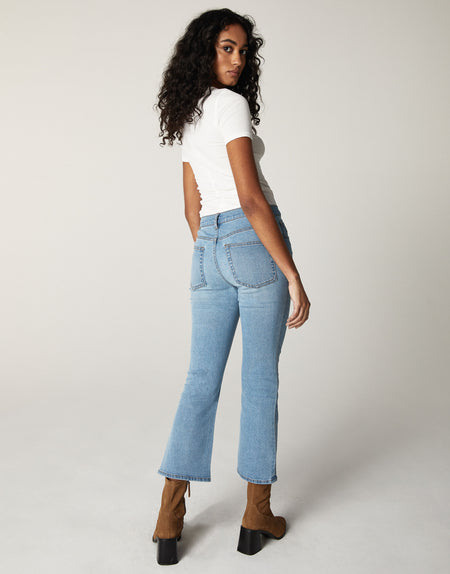 MARLOW Mid-Rise Cropped Demi Flare in Beverly