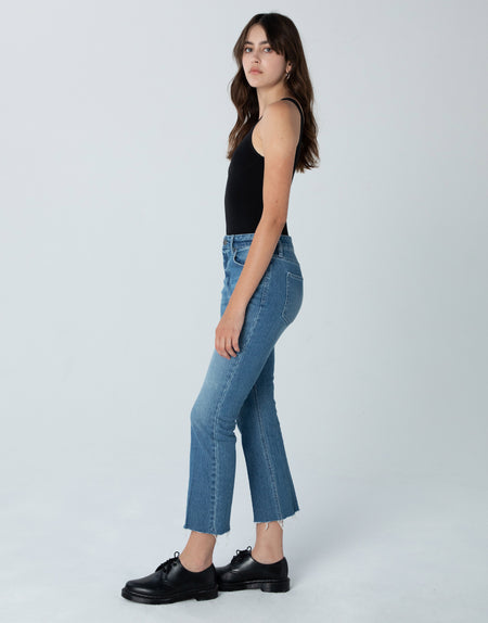 MARLOW High Waist Cropped Demi Flare in Everlong