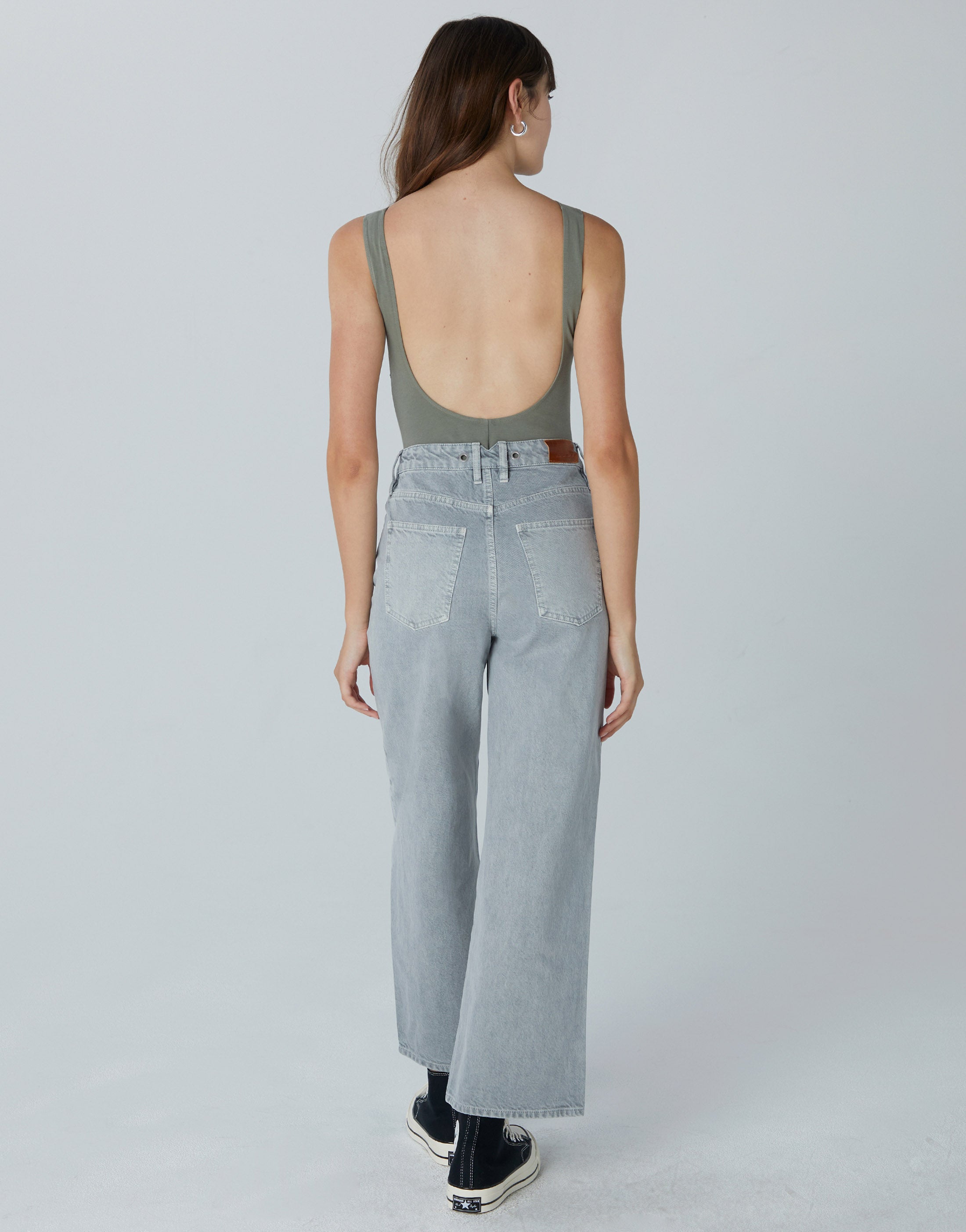 NOEMI HIgh Rise Wide Leg Crop in Dove – Unpublished Collection