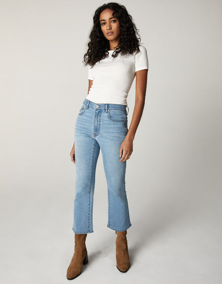 MARLOW Mid-Rise Cropped Demi Flare in Beverly