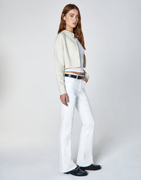 JAN Mid Rise Slim Flare in Porcelain