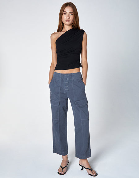 MIA High-Rise Belted Utility Pant in Blue Note