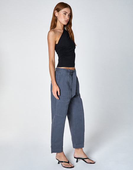 MIA High-Rise Belted Utility Pant in Blue Note