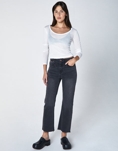 MARLOW Mid-Rise Cropped Demi Flare in Psych