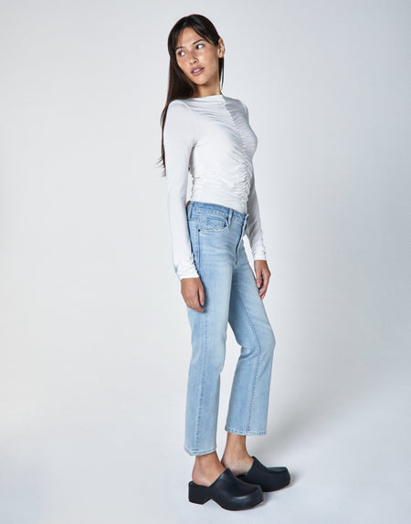 MARGAUX Mid-Rise Cropped Demi Flare in Solo