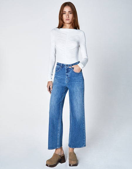 ESTE High-Rise Wide Leg Bell in Everlong