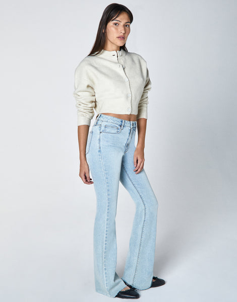 JAN Mid-Rise Slim Flare in Steadfast