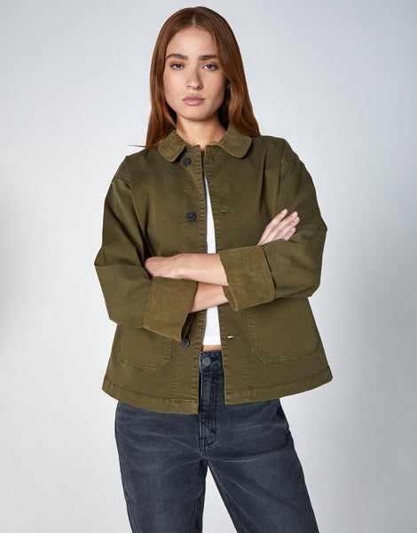 BILLIE Relaxed Chore Jacket in Cedar