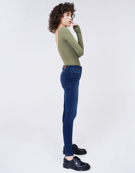 KORA Mid Rise Skinny in Blue Star