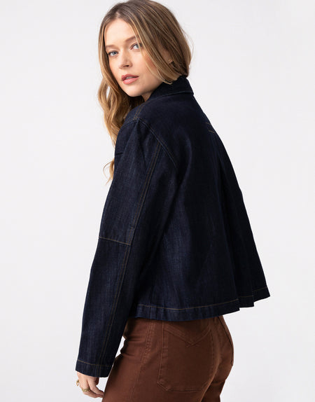 KORRYN Cropped Chore Jacket in Rain