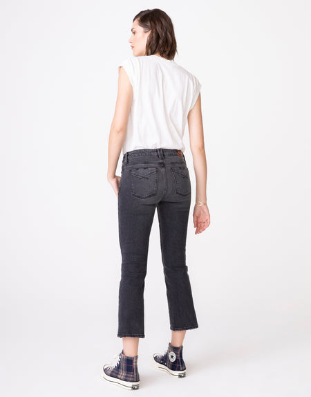 MARGAUX Cropped Demi Flare in Coal