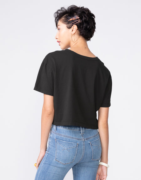 BOWIE Boxy Crop Tee in Unity