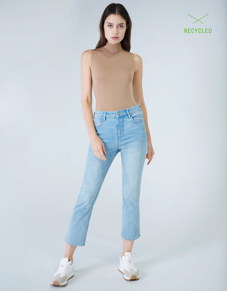 MARLOW Mid Rise Cropped Demi Flare in Sol