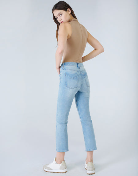 MARLOW Mid Rise Cropped Demi Flare in Sol