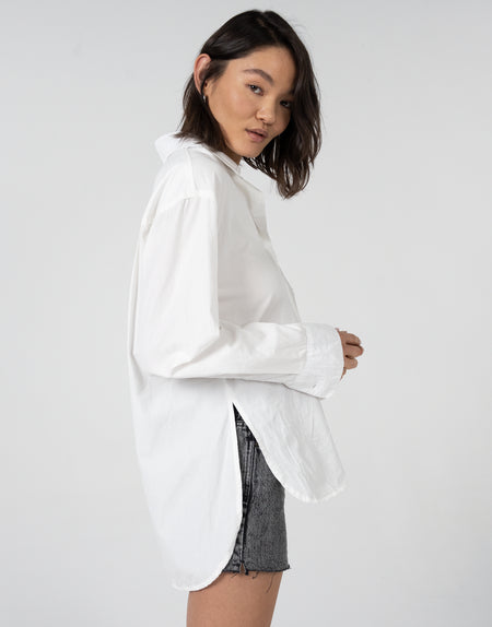 KOTA Oversized Long Sleeve Shirt in Whisper