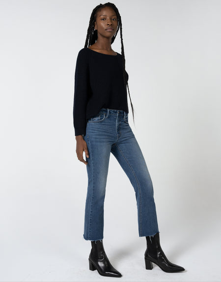 MARLOW Mid Rise Cropped Demi Flare in Muse