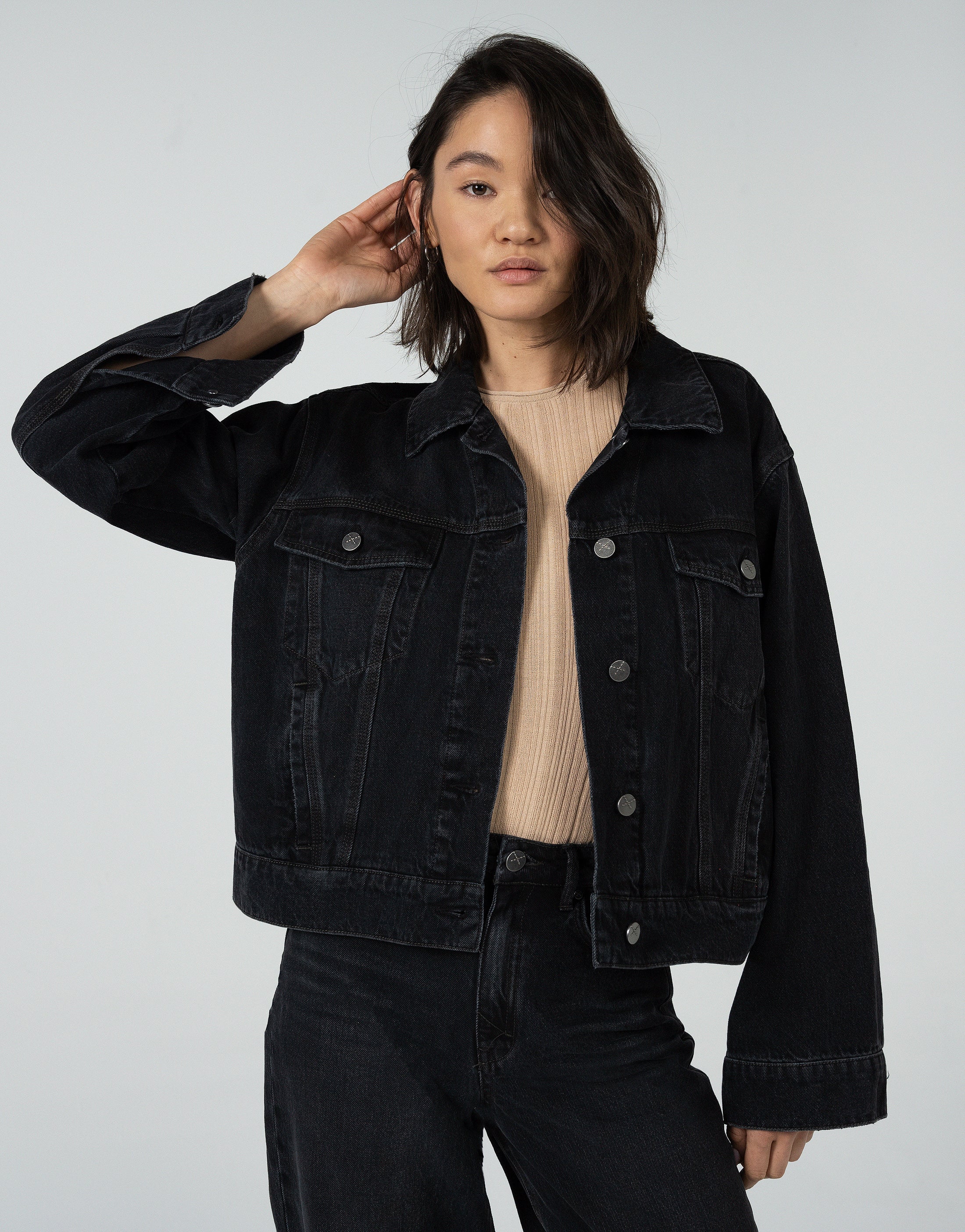 MOLLY Oversized Pleated Jacket in Trip