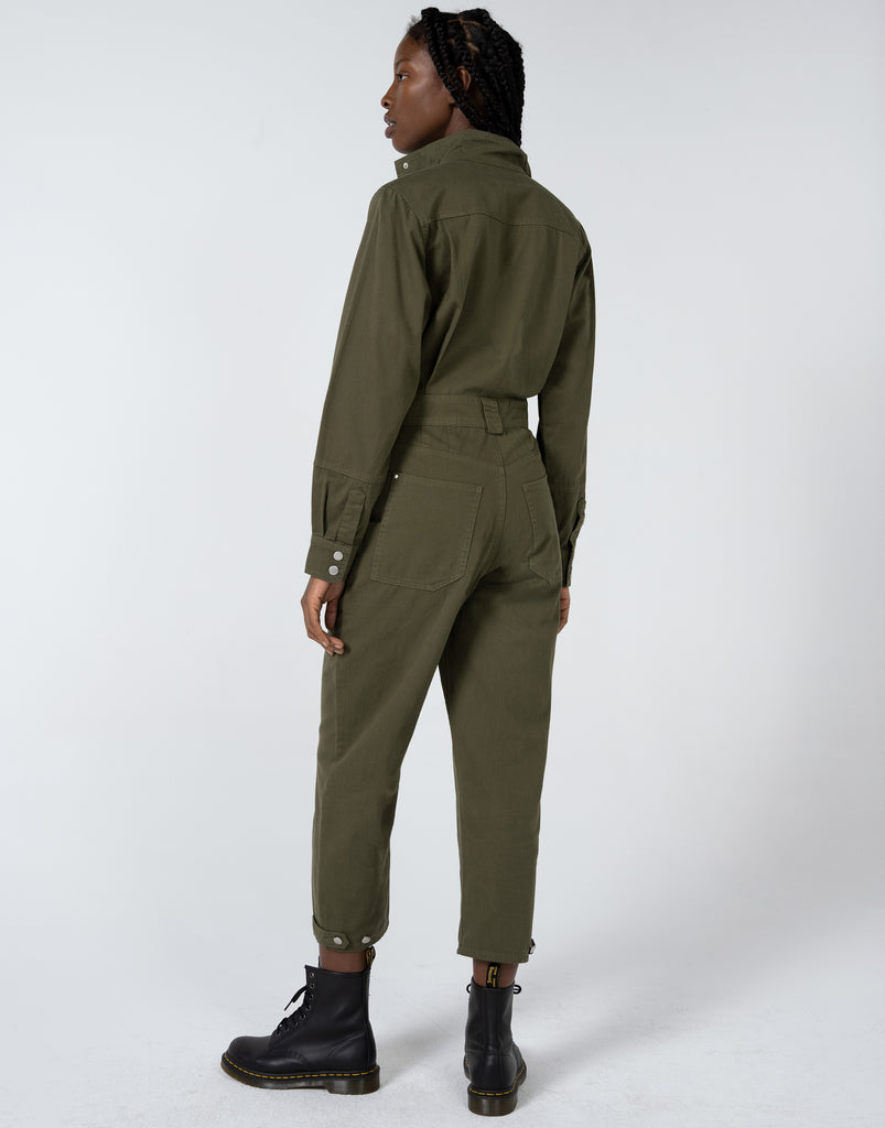 JANNA Funnel Neck Coverall in Kelp – Unpublished Collection